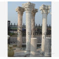 Outdoor Decoration solid white marble Roman columns